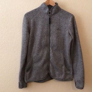 Gray North Face fleece sweater